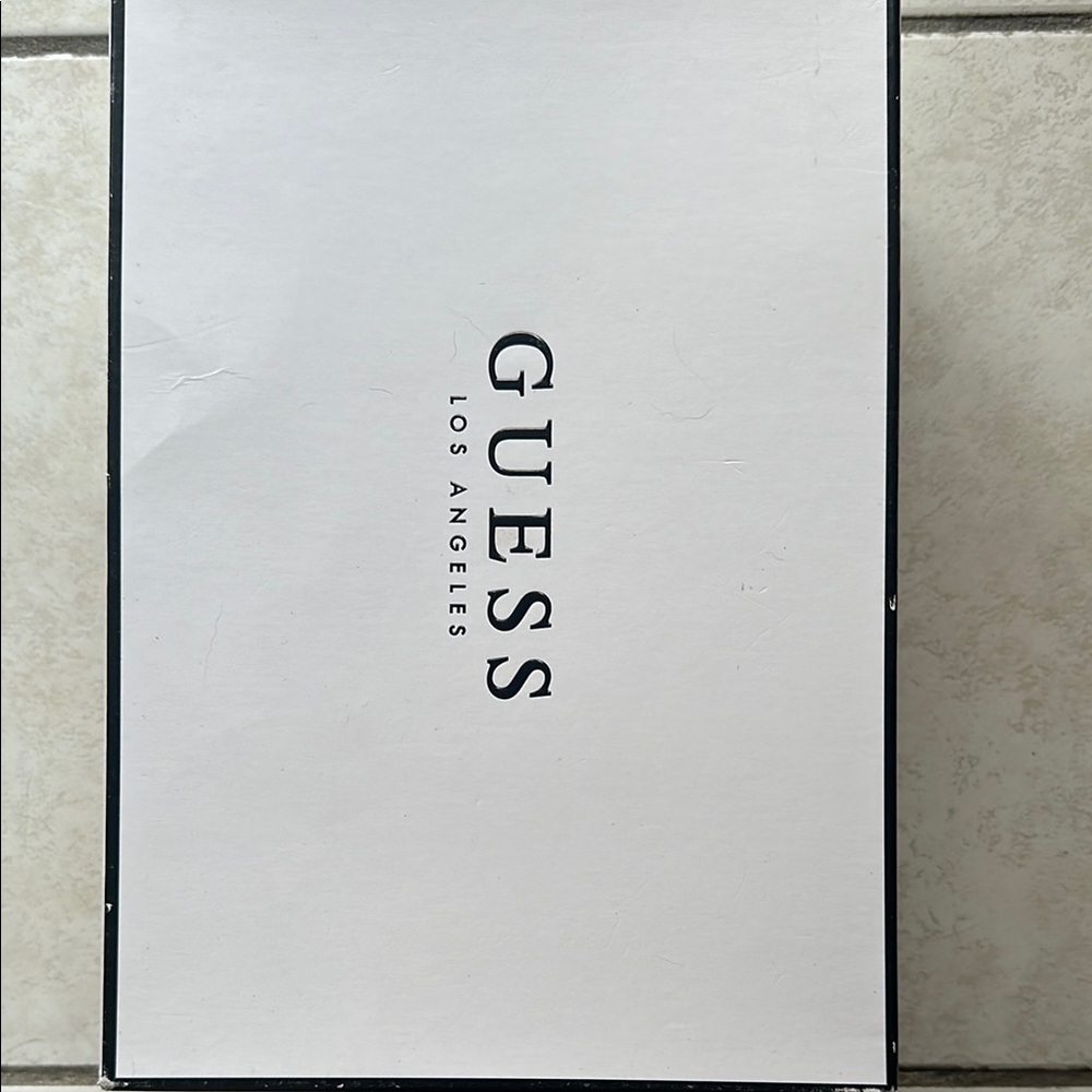 GUESS White and Black Shoe Box